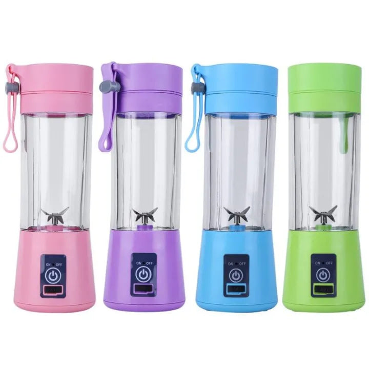 USB Chargeable Juicer Blender 6 Blades 380ml - Portable Juicer Cup & Smoothie Maker